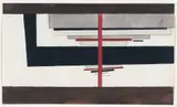Ilja Grigorjewitsch Tschaschnik, Suprematistische Komposition, Gouache über Bleistiftzeichnung auf elfenbeinfarbenem Papier