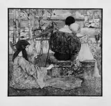 Liebe by Heinrich Vogeler, 1896, Etching, sold Jun 2004