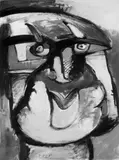 Otmar Alt, Ohne Titel (Portrait), Acryl auf Karton