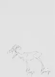Joseph Beuys, Ohne Titel (Hirsch/Elch), Bleistift auf chamoisfarbenem glatten Papier