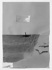 Karl Bohrmann, Ohne Titel, Papiercollage aus unterschiedlichen, farbigen Papieren und Ölkreide ca