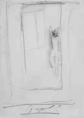 Spiegel by Karl Bohrmann, Bleistift auf chamoisfarbenem Maschinenpapier, sold Jun 2004