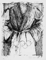 Jim Dine, Olympic Robe, Original-Farblithographie auf gelblichem Velin