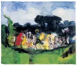 Ohne Titel (Garten in Gelting) by Klaus Fußmann, Aquarell auf genarbtem Velin, sold Jun 2004