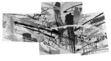Michael Heizer, Ohne Titel, Farbserigraphie auf unregelmäßig geschnittenem, übereinander gelegten festen Papieren