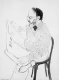 David Hockney, Henry reading the newspaper