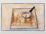 Ohne Titel (1889 Souvenir) by Martin Kippenberger, Aquarell, Tusche und Bleistift auf genarbtem Velin, sold Jun 2004