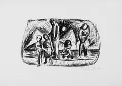 Ohne Titel by Johann Georg Müller, Original-Lithographie auf Bütten, sold Jun 2004