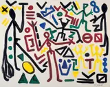 Charly by A. R. Penck, Acryl auf Leinwand, sold Jun 2004