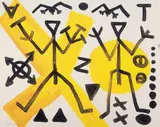 Charly by A. R. Penck, Acryl auf Leinwand, sold Jun 2004