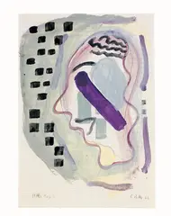 Sigmar Polke, ".....Höhere Wesen befehlen", Zu den Aquarellen: a. Ohne Titel. 1967. Aquarell und Bleistift auf kariertem Papier