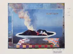Surtsey by Dieter Roth, Mit 18 Hyalographien (Lichtdrucke) in bis zu 8 Farben gedruckt auf festem glatten Papier um, sold Jun 2004