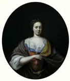 Daniël Haringh, BILDNIS EINER DAME., Auf der originalen Leinwand datiert: AE 31/1695