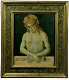 Tuscan School, CHRISTUS ALS SCHMERZENSMANN., Tempera auf Holz