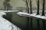Max Clarenbach, WINTER AM NIEDERRHEIN.