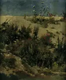 LANDSCHAFTSSTUDIE. by zugeschrieben Franz Seraph von Lenbach, Öl auf Leinwand, sold May 2004