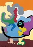 Otmar Alt, Die Schwanenfee und der bunte Hund, Öl auf Leinwand