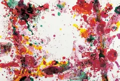 Yunan by Sam Francis, Original-Farblithographie auf elfenbeinfarbenem Velin, sold Nov 2003