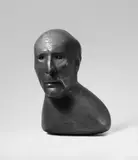 Bernhard Heiliger, Kopf Carl Hofer, Bronzeguß mit bräunlicher Patina, Höhe 46 cm