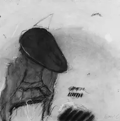 Max Neumann, Ohne Titel, Gouache, Graphit und Deckweiß auf Papier, auf Leinwand aufgezogen