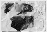 Dieter Roth und Arnulf Rainer, Ohne Titel, Collage aus verschiedenen geknitterten Papieren, Graphit und Farbstiften auf geknittertem chamoisfarbenen Papier