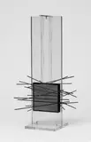 Jesús Rafael Soto, Ohne Titel, Kinetisches Multiple aus serigraphiertem Plexiglas, mit Metallstäben versehen, Höhe 50,5 cm