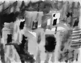 Im Regen by Eduard Bargheer, Aquarell auf Japanbütten, sold Nov 2003