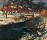 Max Clarenbach, Märztag (Schwarzbachtal mit Blick auf Wittlaer)