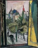 Joseph Fassbender, Altstadt Köln, Öl auf Leinwand, doubliert