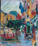 Auguste Herbin, Une Place à Bastia, Öl auf Leinwand