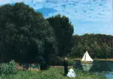 Karl Hofer, Landschaft mit Segelboot