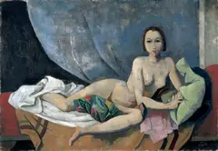 Liegende im Gemach by Karl Hofer, Öl auf Leinwand, sold Nov 2003