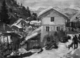Walter Jacob, Agg (Landschaft), Öl auf Leinwand