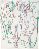 Ernst Ludwig Kirchner, Zwei Mädchen im Sertig-Tal