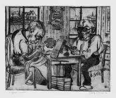 Bernhard Kretzschmar, Erlebnisse, 1 lithographiertes Titelblatt und 14 (statt 15) Radierungen (Ätzung und Kaltnadel) auf imitiertem Japan bzw. auf festem glatten, gelblichen Velin