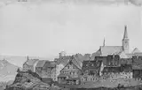 Franz Lenk, Hessisches Städtchen, Aquarell und Tuschfederzeichnung