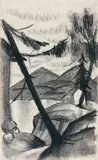 August Macke, Landschaft vom Thuner See mit Tannen