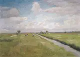 Otto Modersohn, Hammewiese, Öl auf Leinwand