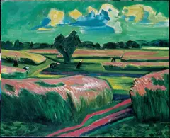 Max Pechstein, Ernte, Öl auf Leinwand