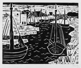 Max Pechstein, Ruhende Kutter im Hafen (Leba)