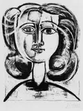 Pablo Picasso, Tête de Jeune Fille, Original-Lithographie auf Velin