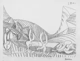 Pablo Picasso, Baccanale I, Original-Lithographie auf Arches-Velin