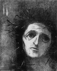Christ by Odilon Redon, Original-Lithographie auf Chinapapier, sold Nov 2003