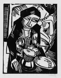 Karl Schmidt-Rottluff, Melancholie, 1914, Woodcut