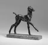 Stolzes Fohlen by Renée Sintenis, Bronzeplastik auf graubraunem Marmorsockel, sold Nov 2003