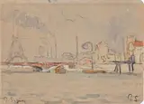 Paul Signac, Paris, pont sur la Seine avec la Tour Eiffel