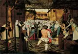 DER KATHARINENTANZ by Pieter Brueghel the Younger, Öl auf Holz (parkettiert), sold Nov 2003