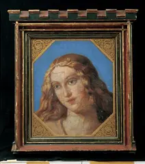 Bernardino Luini, DER KOPF EINER JUNGEN FRAU., Fragment eines auf Gips gemalten Freskos