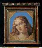 Bernardino Luini, DER KOPF EINER JUNGEN FRAU., Fragment eines auf Gips gemalten Freskos