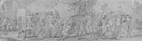 Umkreis Nicolas Poussin, BACCHUSFEST., Feder in Schwarz und Braun, laviert, auf Papier, aufgezogen
